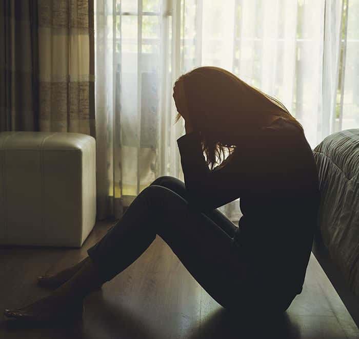 woman with Post-traumatic Stress Disorder