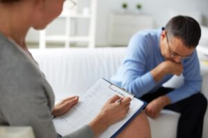 guy seeking counseling for alcoholism treatment